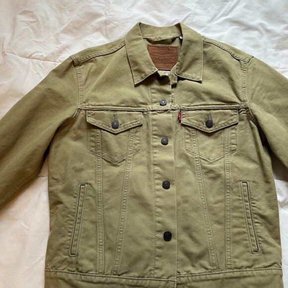 Men's Levi's Olive Green Denim Jacket - Picture 5 of 5